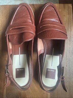 Dolce Vita Cognac Brown Leather Penny Loafers